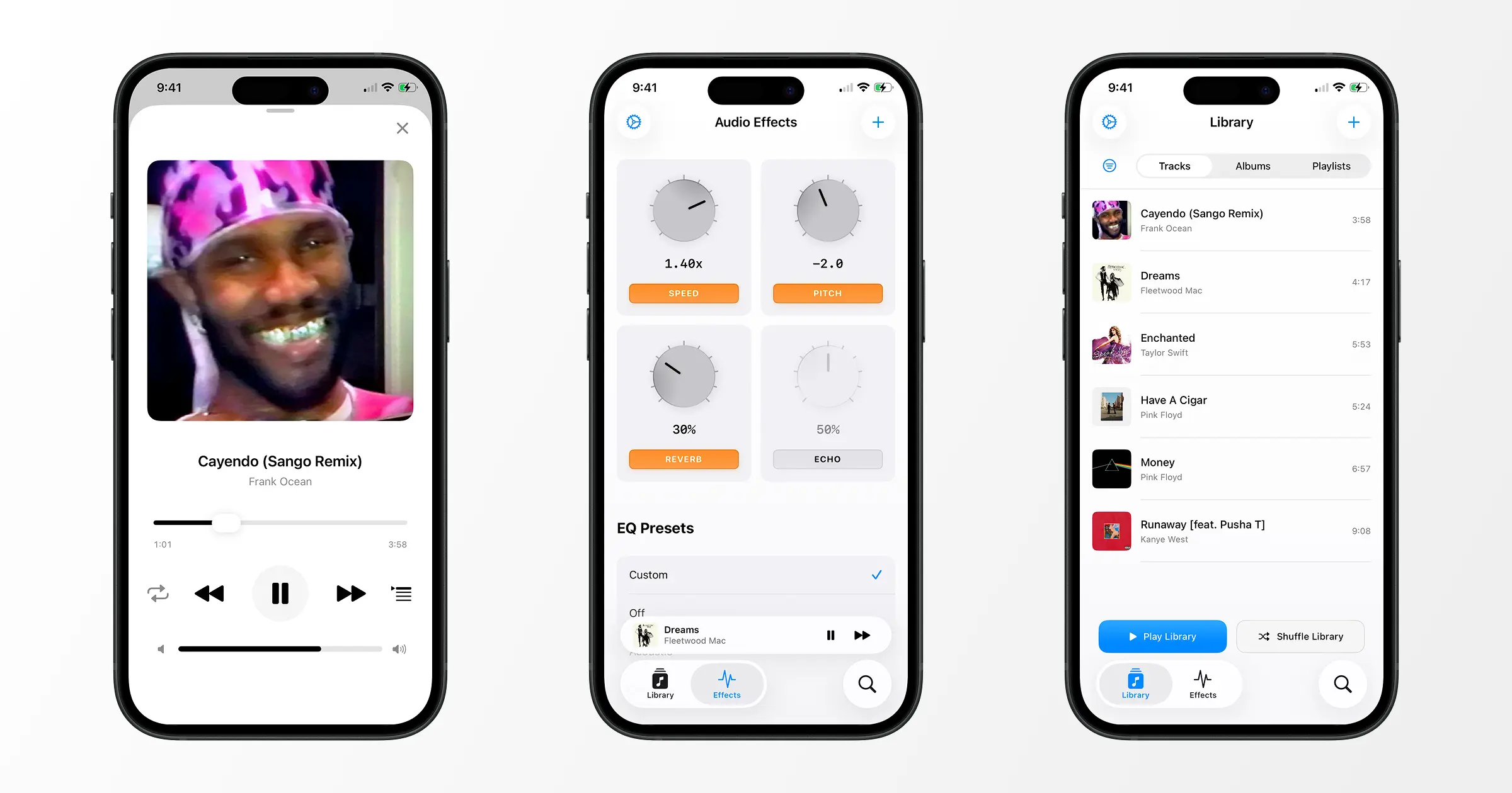 MusicFX Audio Player Screenshots